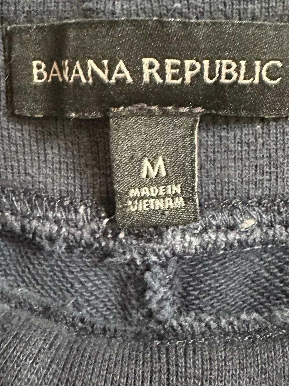 Banana Republic Navy Knit Jogger Pants Men’s Drawstring Stretch Size M